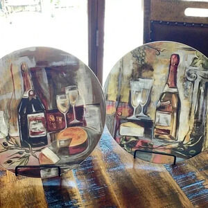Sakura Collection Wine Display Plates Set-2